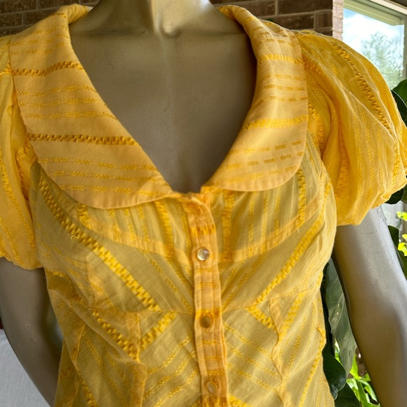 Antropologie-Odille puff sleeve blouse size 4 - Picture 2 of 3